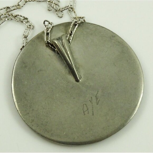 AYE Signed Thunderbird Statement Vintage Necklace 24in - Picture 3 of 4